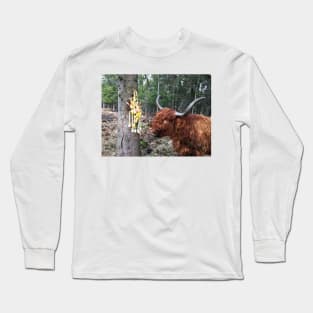 Scottish Highland Cattle Cow and Easter eggs 2350 Long Sleeve T-Shirt